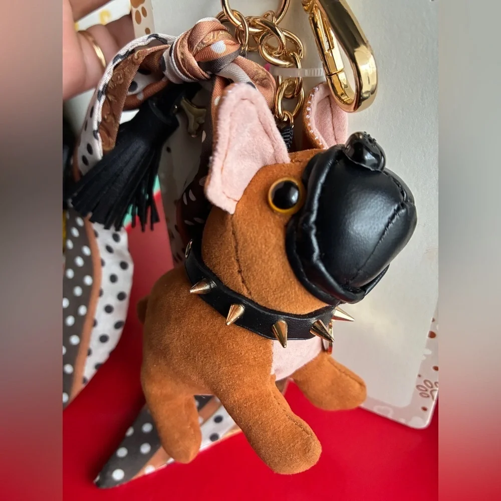 Piper K Brown Dog Key & Card Holder